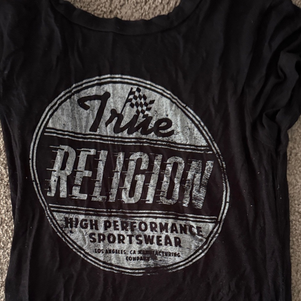 True Religion Black Graphic Tee